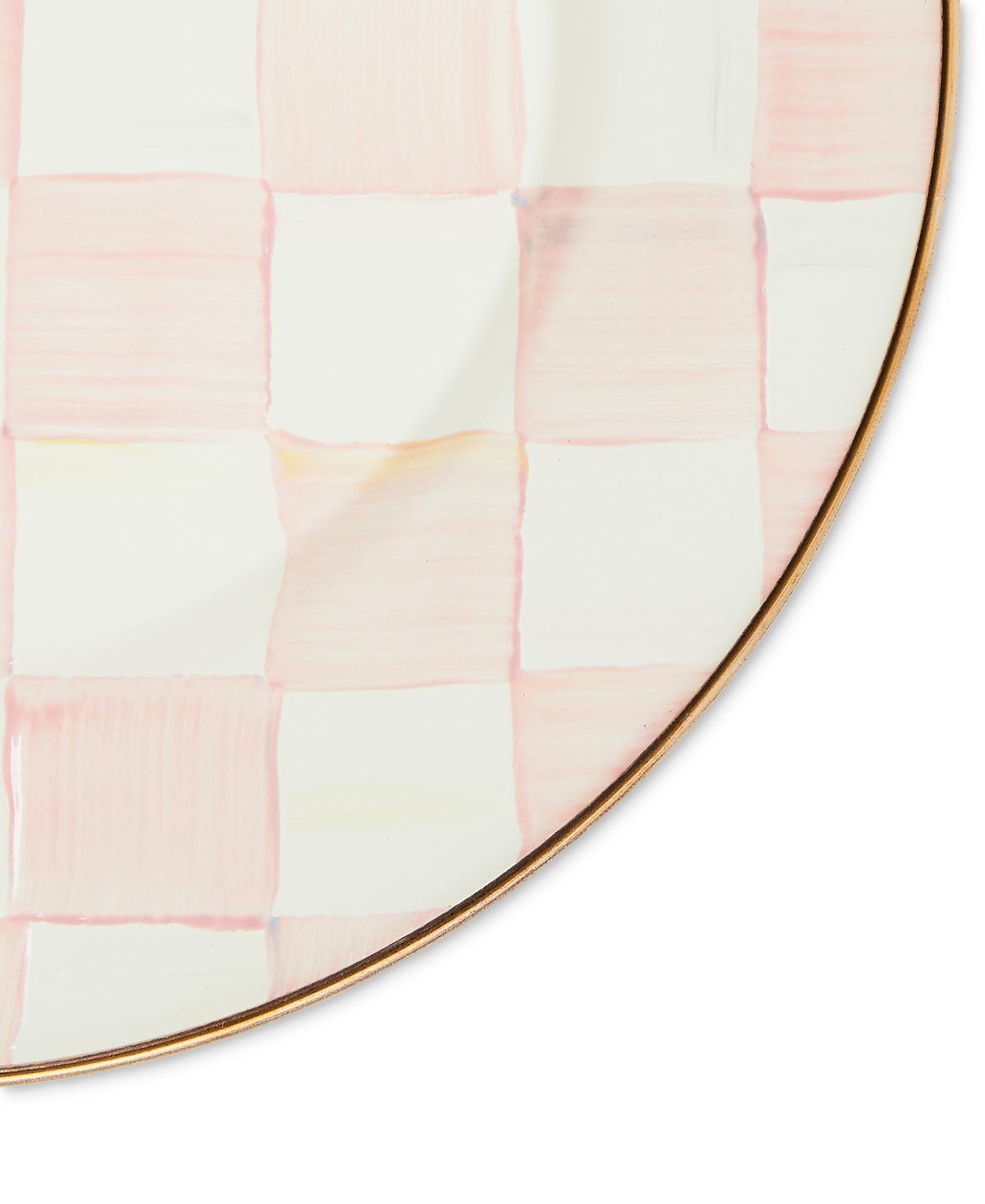 Shop Mackenzie-childs Rosy Check Dinner Plate In No Color