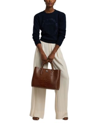 Marcy Large Embossed Satchel Bag