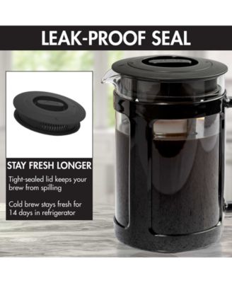 Logan 1.6 qt. Cold Brew Coffee Maker with Protective Holder Filter