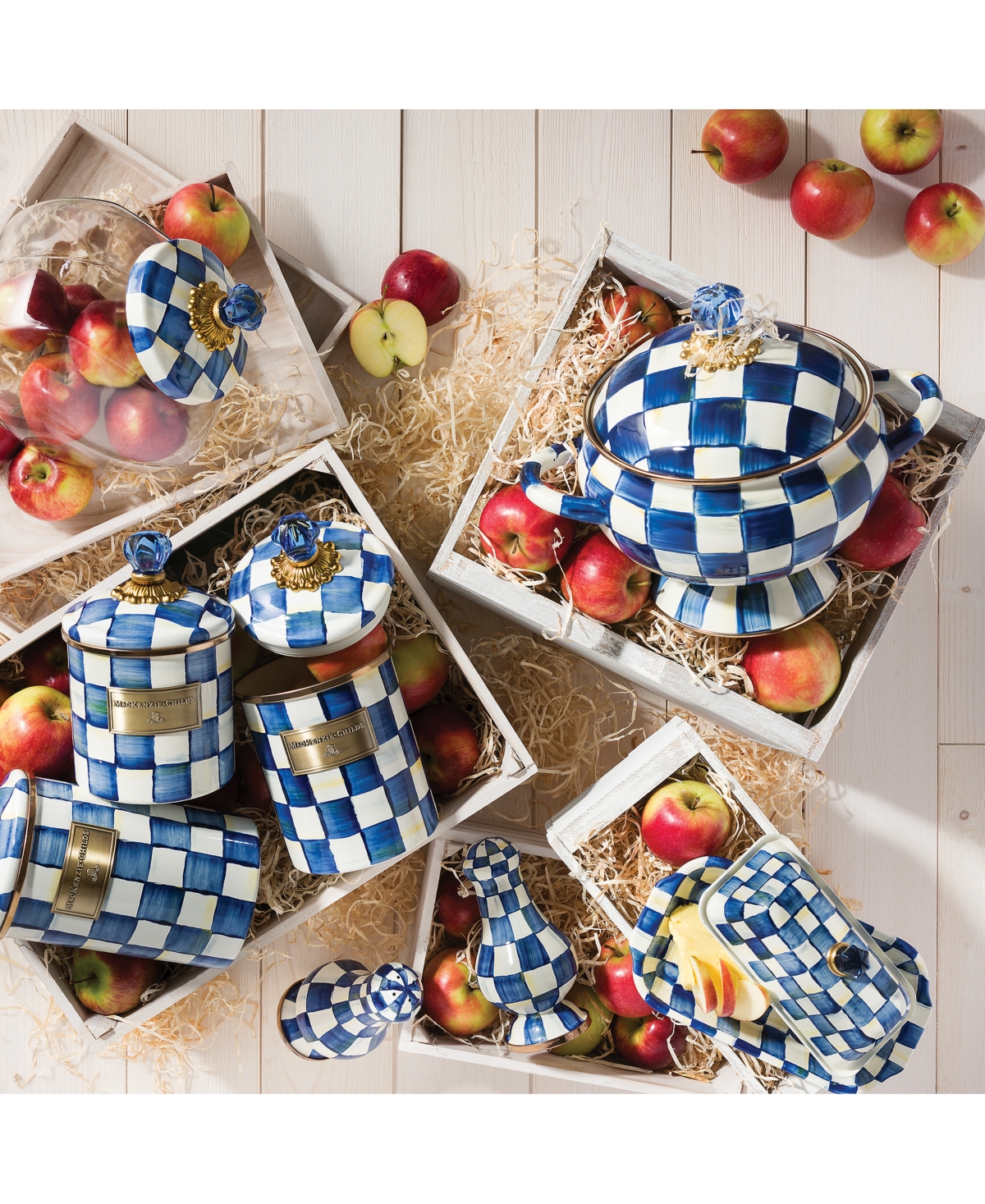 Mackenzie-childs Royal Check Butter Box In No Color