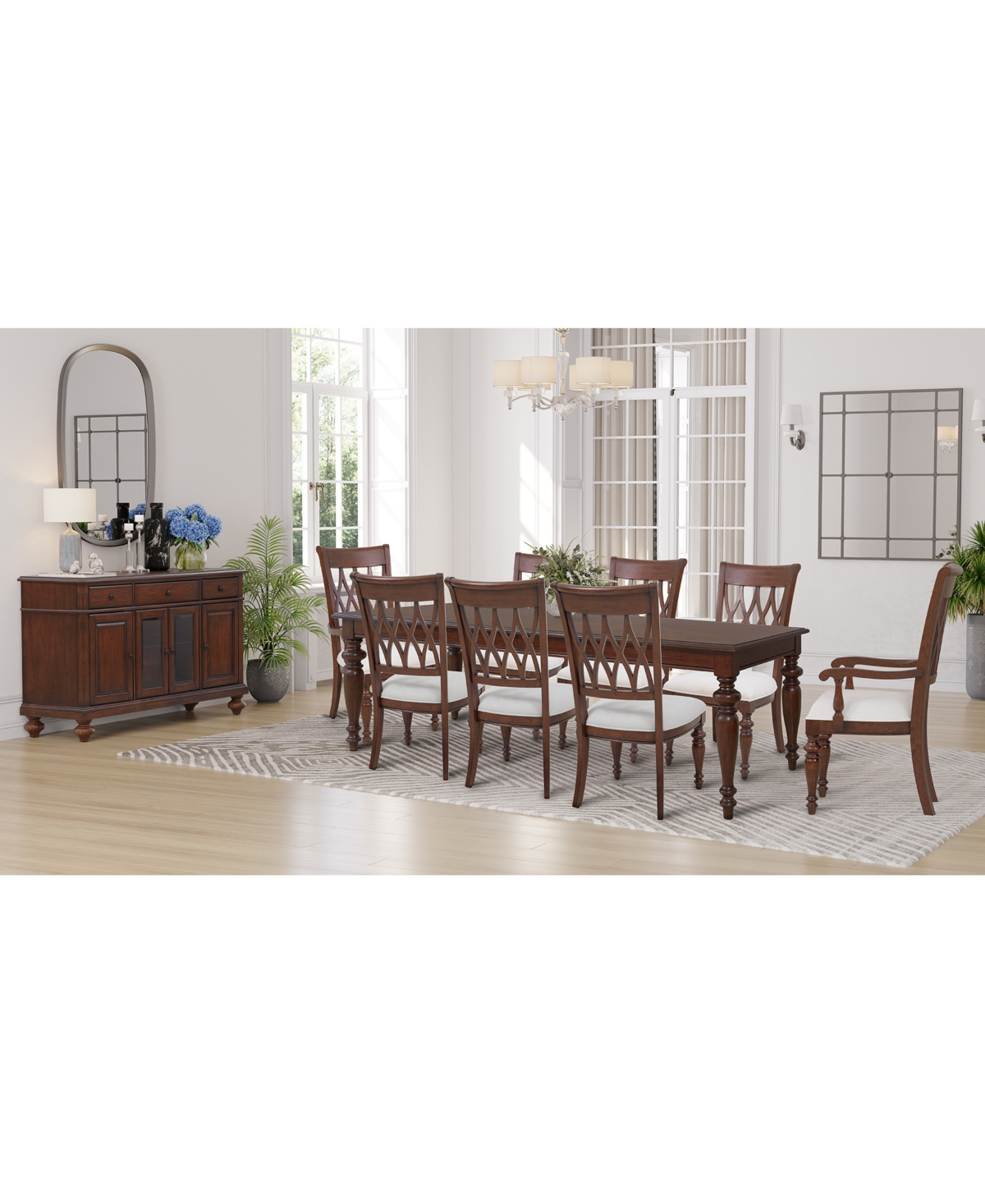Macy's Daria 6 Pc. Arm Chair Set In Brown