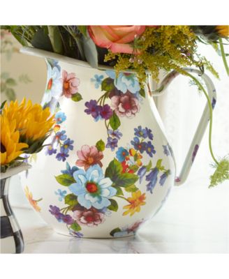 White Flower Market Pitcher