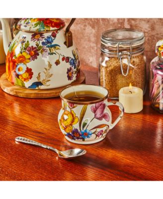 White Flower Market Mug