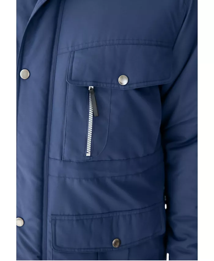 Big & Tall by KingSize Fleece-Lined Parka With Detachable Hood And 6 Pockets - thumbnail 3