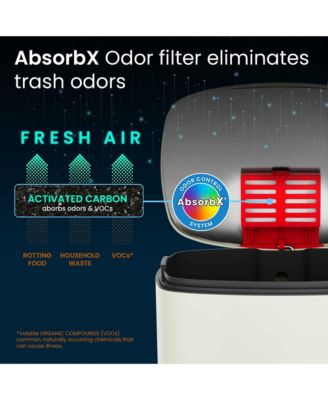 13.2 Gallon SoftStep Stainless Steel Step Trash Can with AbsorbX Odor Filter and Removable Inner Bucket