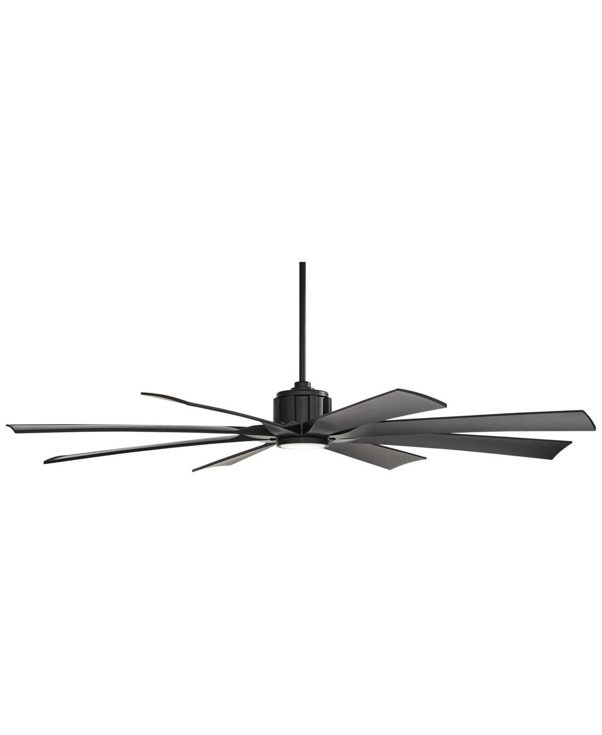 Possini Euro Design Defender Modern Large Indoor Outdoor Ceiling Fan with Led Light Remote Control MatteDamp Rated for Patio Exterior House