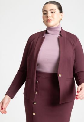 Women's Plus Size The Ultimate Stretch One Button Blazer
