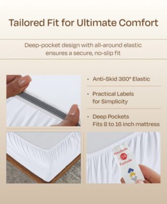 Luxury Bed Sheets Set - 800 Thread Count 100% Cotton Sheets, Deep Pocket, Soft, Cool & Breathable - King