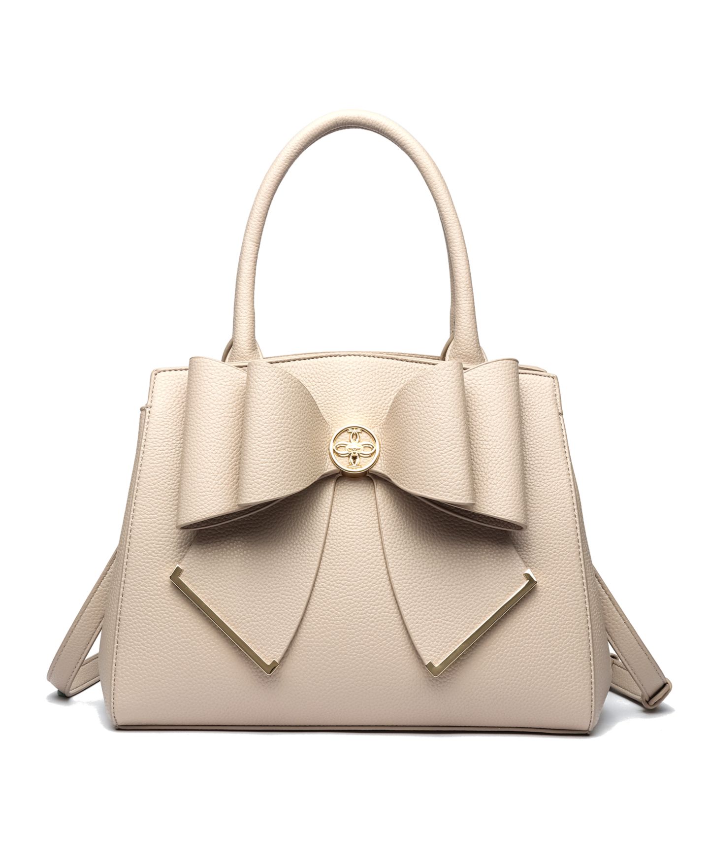 Женская сумка LIKE DREAMS Poppy Bowtie Top Handle Satchel, цвет: Бежевый — фото 1