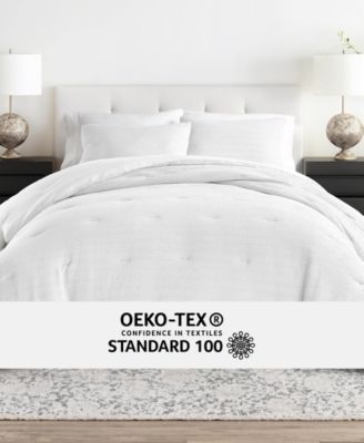Waffle Textured 3-Piece Comforter Set, King/California King