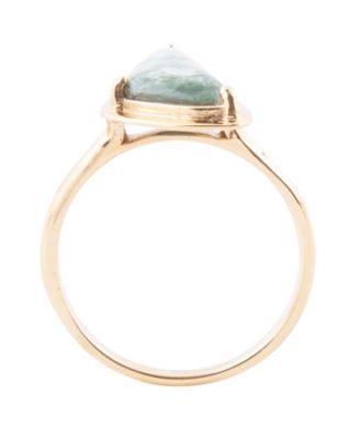 Alpine Genuine Green Seraphinite Abstract Ring