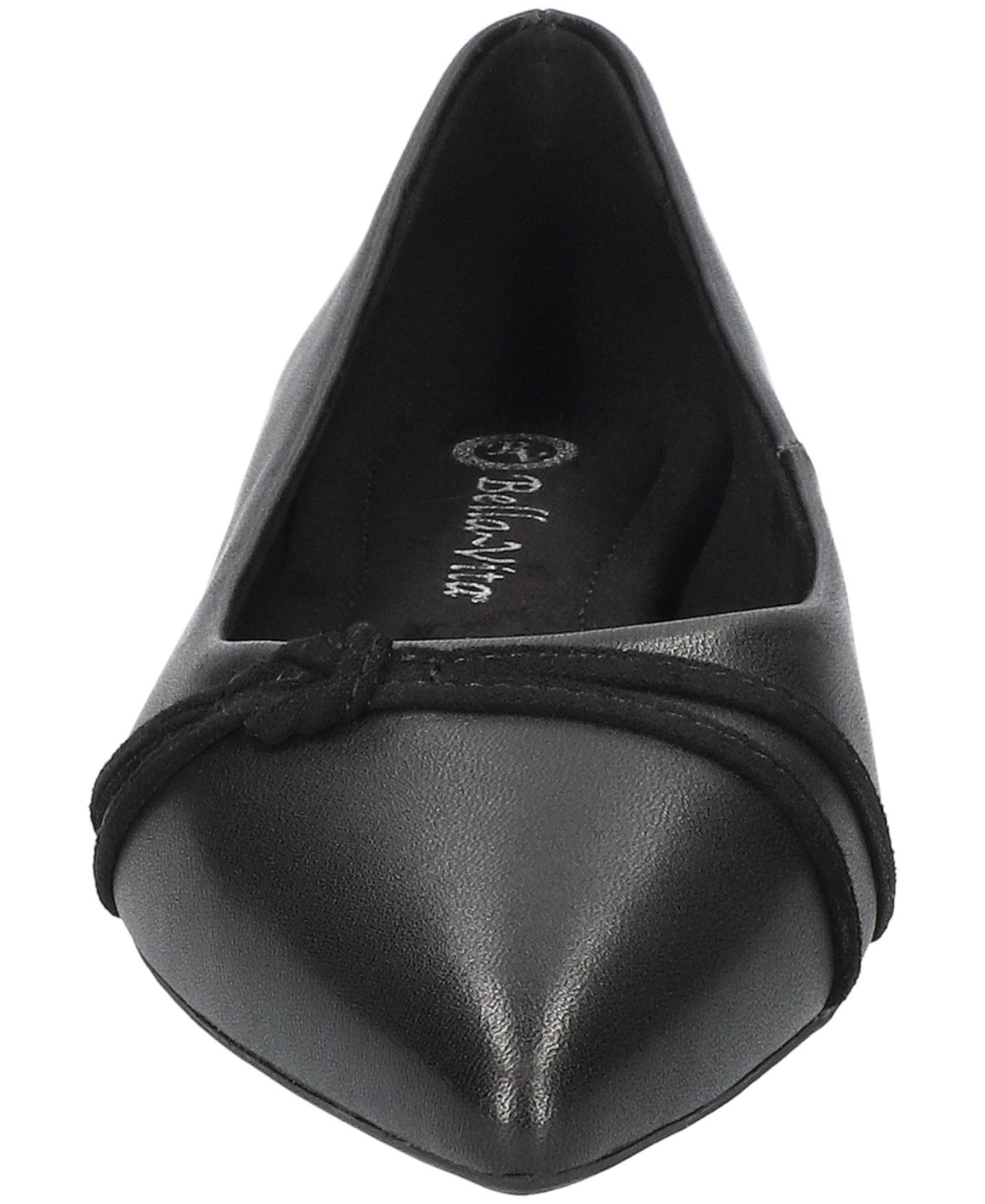 Женские балетки Bella Vita Rhea Pointed Toe Flats, цвет: Чёрный кожаный — фото 2
