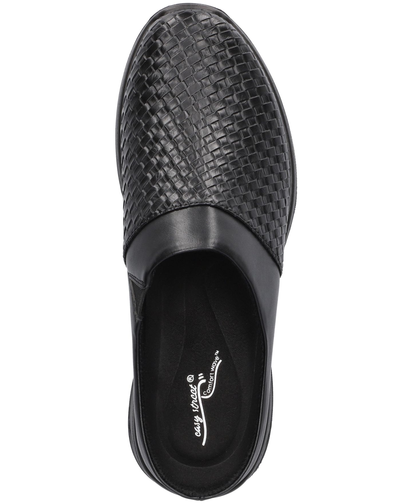 Женские сабо Easy Street Janalee Comfort Mules Flats, цвет: Чёрный — фото 4