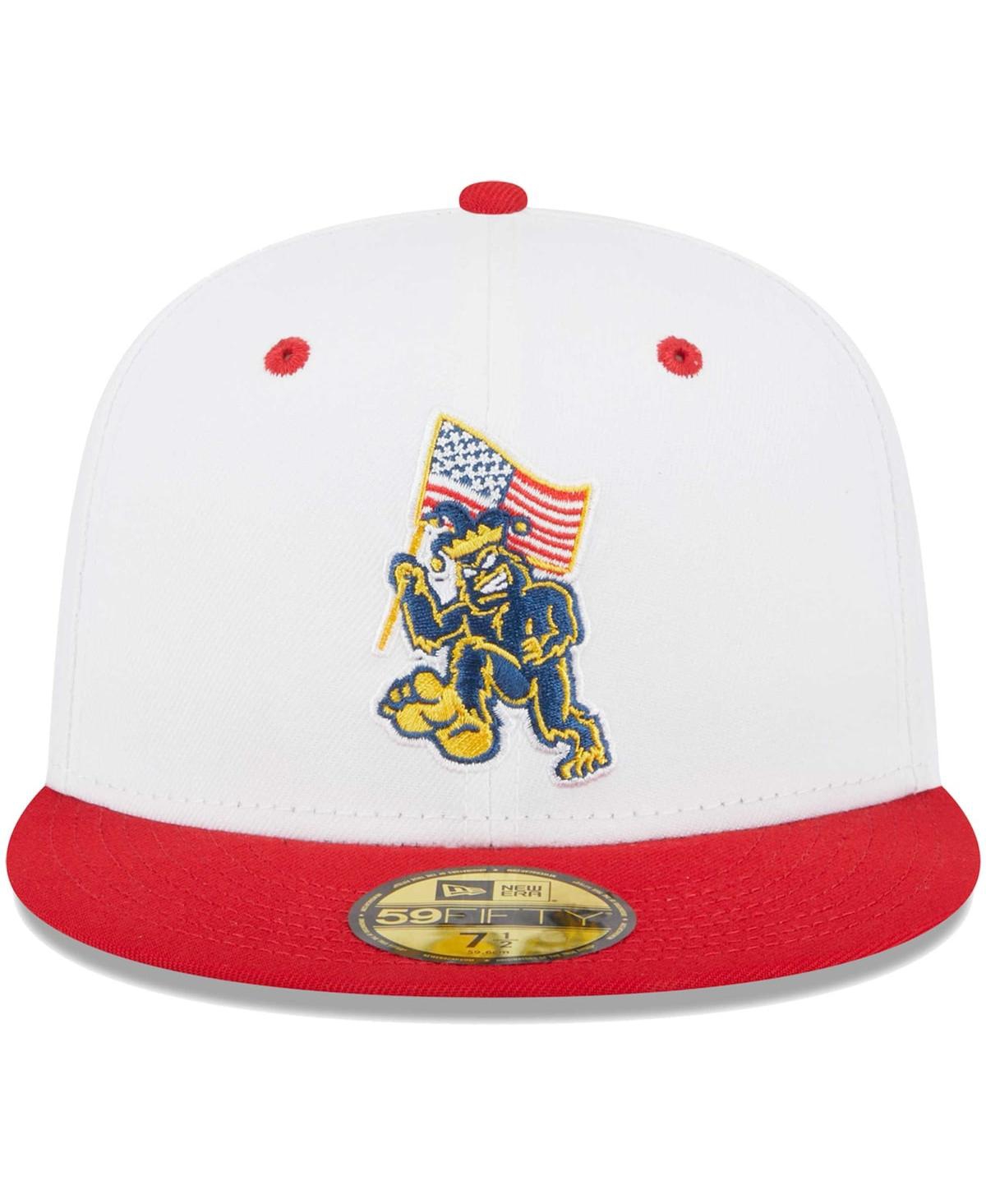 New Era Men'sEugene Emeralds Theme Nights Pranksters 59FIFTY Fitted Hat - White, Red