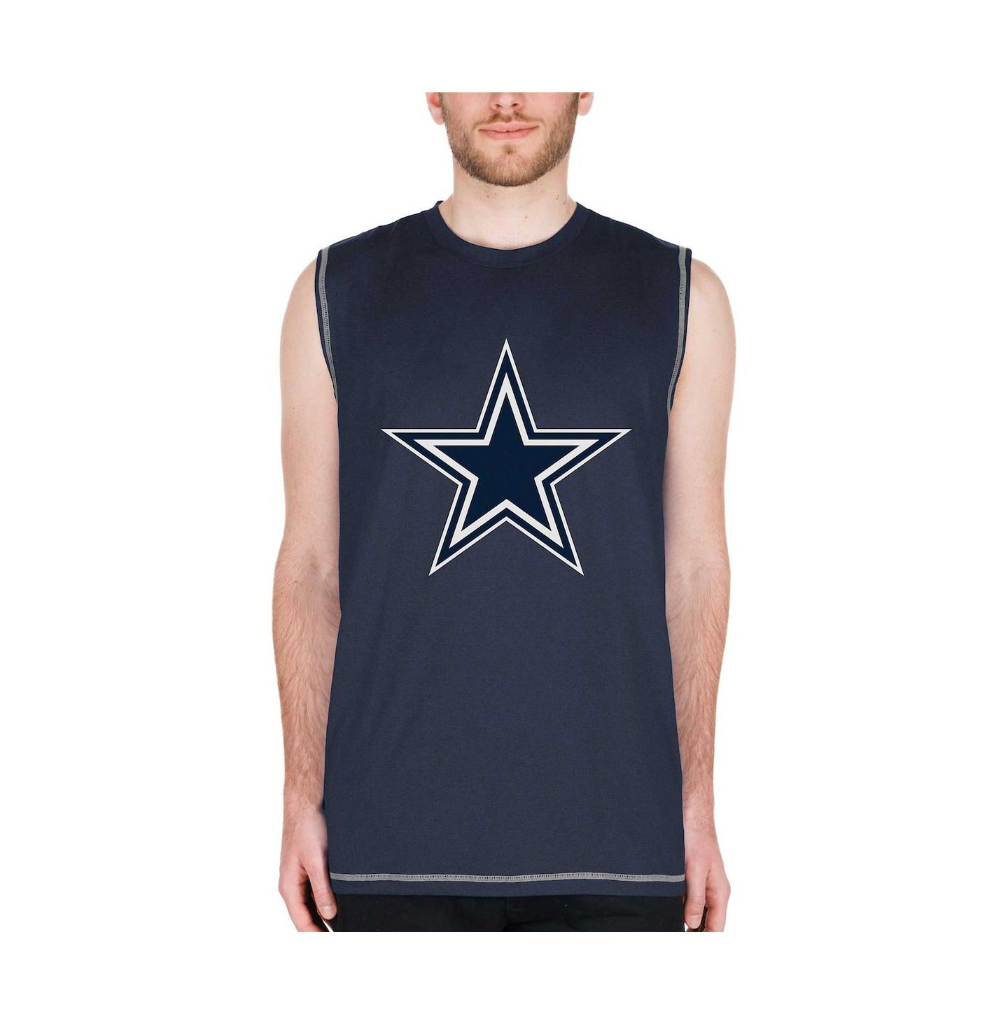 Мужской топ New Era Navy Dallas Cowboys Muscle — фото 1