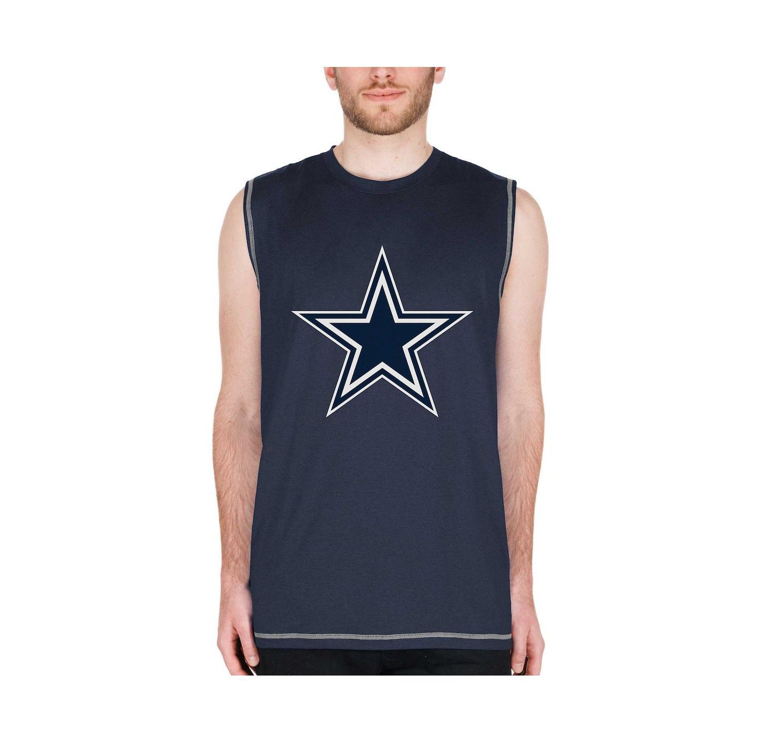 Men's Navy Dallas Cowboys Muscle Tank Top