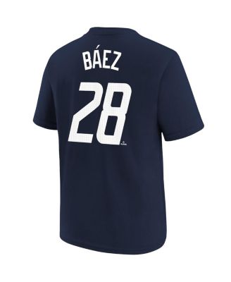 Big Boys and Girls Javier Baez Navy Detroit Tigers 2024 City Connect Name Number T-Shirt