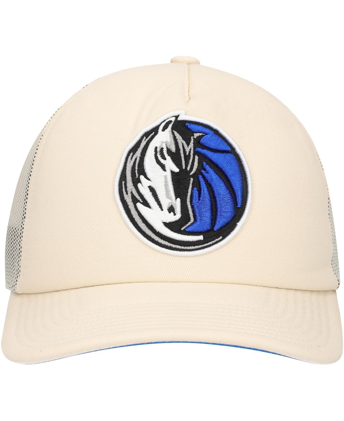Mitchell & Ness Men's Cream Dallas Mavericks Trucker Adjustable Hat In Cream