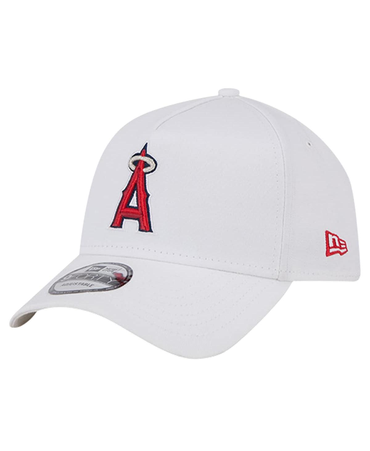 New Era Men's White Los Angeles Angels Tc A-frame 9forty Adjustable Hat In White