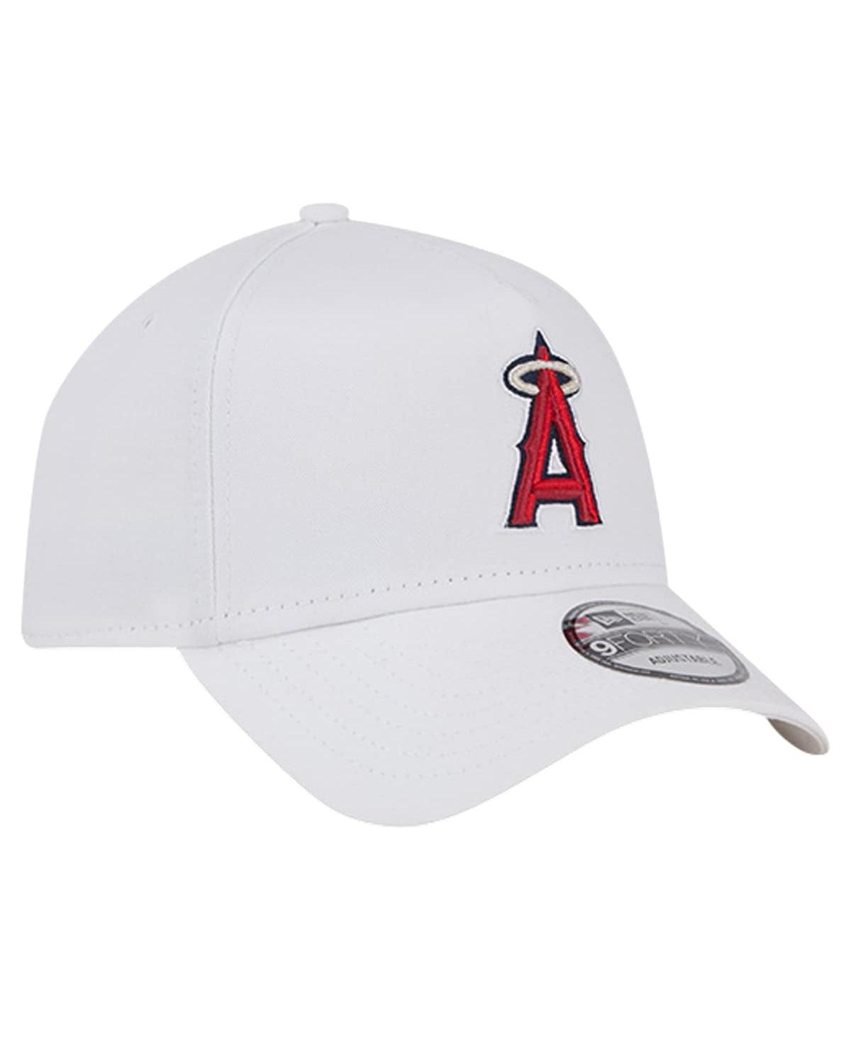 New Era Men's White Los Angeles Angels Tc A-frame 9forty Adjustable Hat In White