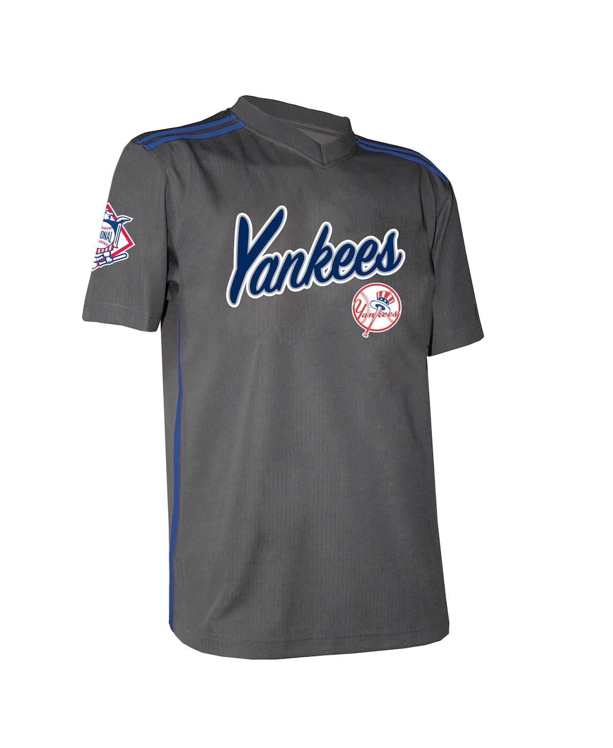 Stitches Men'sNew York Yankees Team V-Neck Jersey - Charcoal, Navy