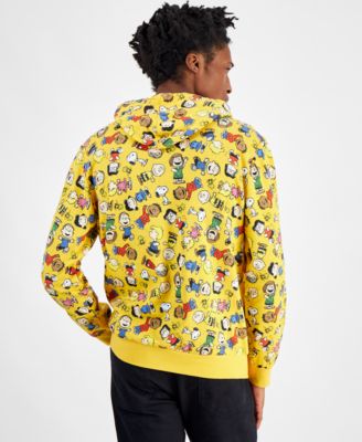 Men's Peanuts Charlie Brown & Friends Regular-Fit Printed Fleece Hoodie