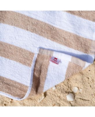 Cali Cabana Striped Soft Cotton 4 Pack Beach Towels, 30x60 in