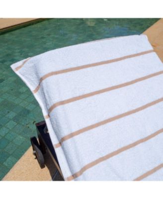 Cotton Terry Lounge Chair Covers, 2-Pack, 30" x 85" with Pocket Design