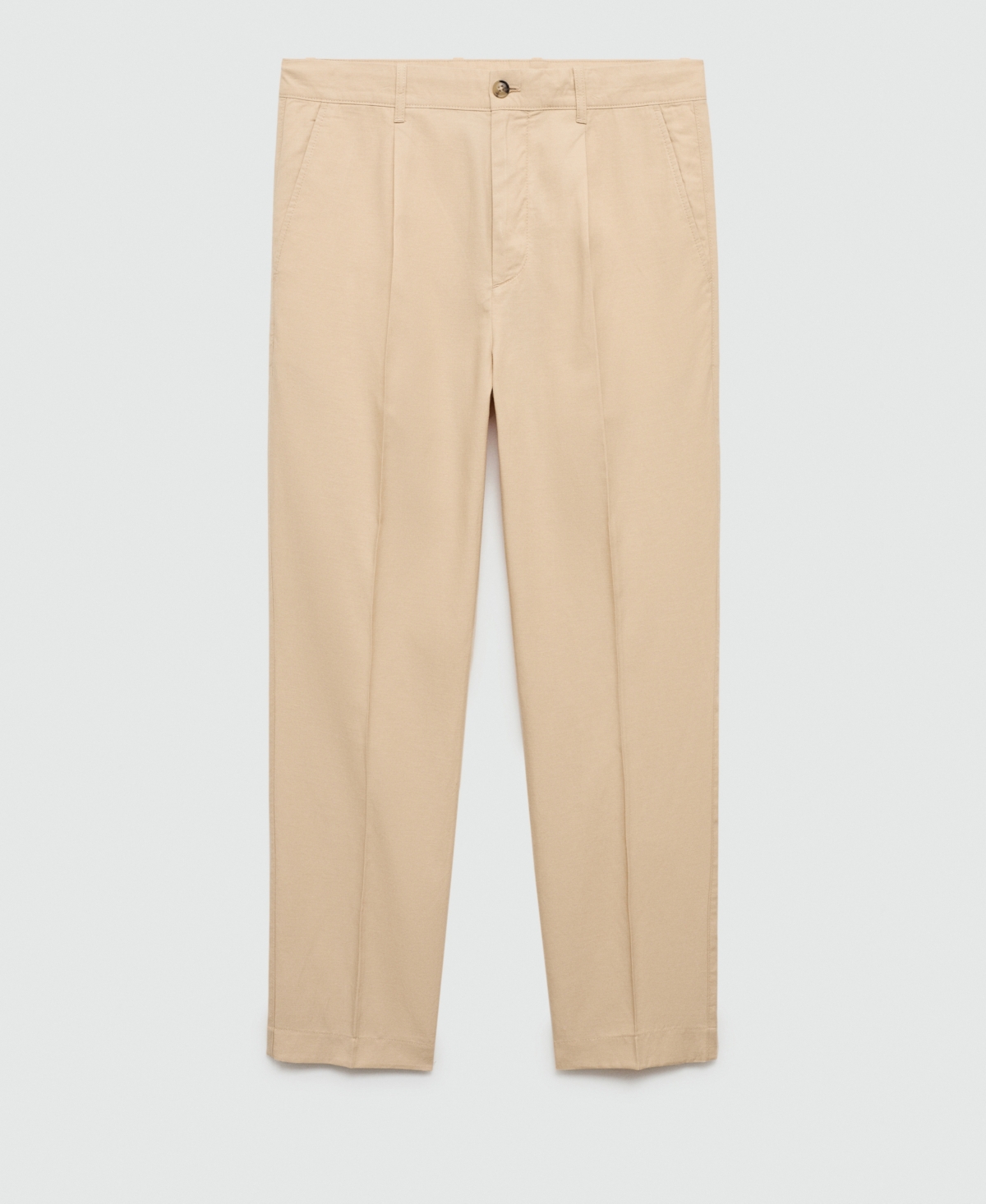 Mango Men's Cotton Lyocell Pleated Pants