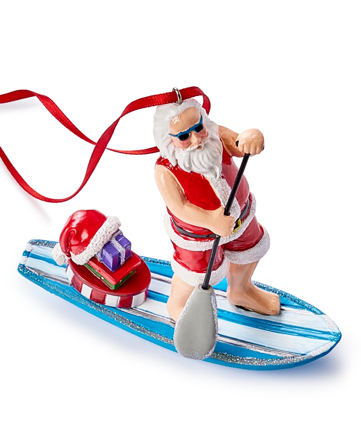 Holiday Lane Hawaii Santa On A Paddle Board Ornament, Exclusively At Macy's In No Color