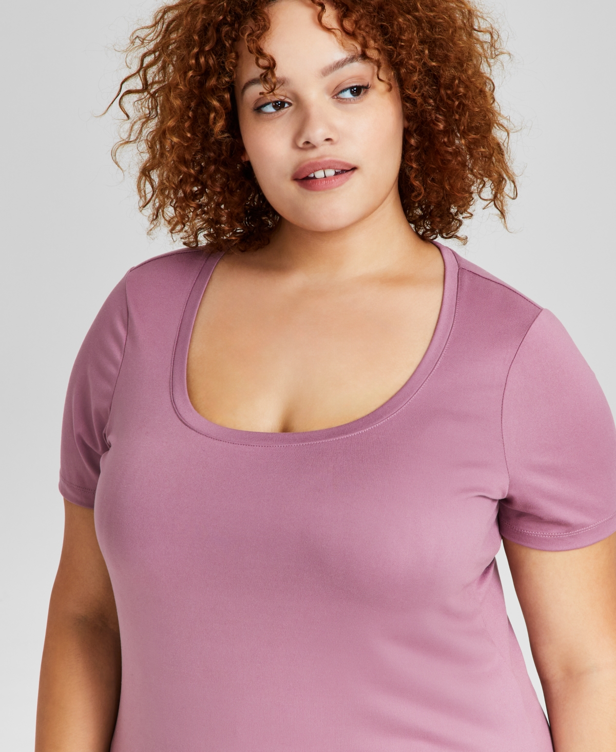 And Now This Trendy Plus Size Scoop-Neck Jersey Top, Created for Macy's