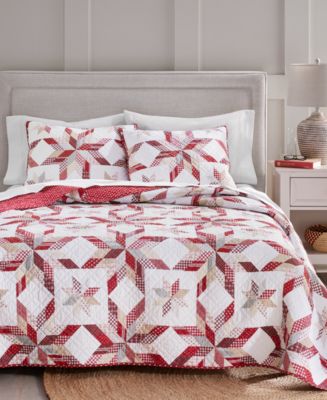 Charter Club Heirloom Star 100% Cotton Quilts, Exclusively at