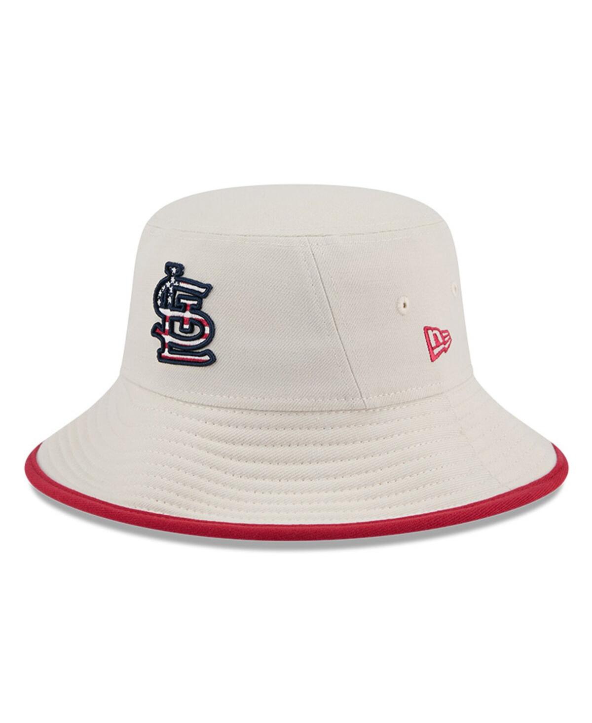 NEW ERA MEN'S KHAKI ST. LOUIS CARDINALS 2024 FOURTH OF JULY BUCKET HAT 