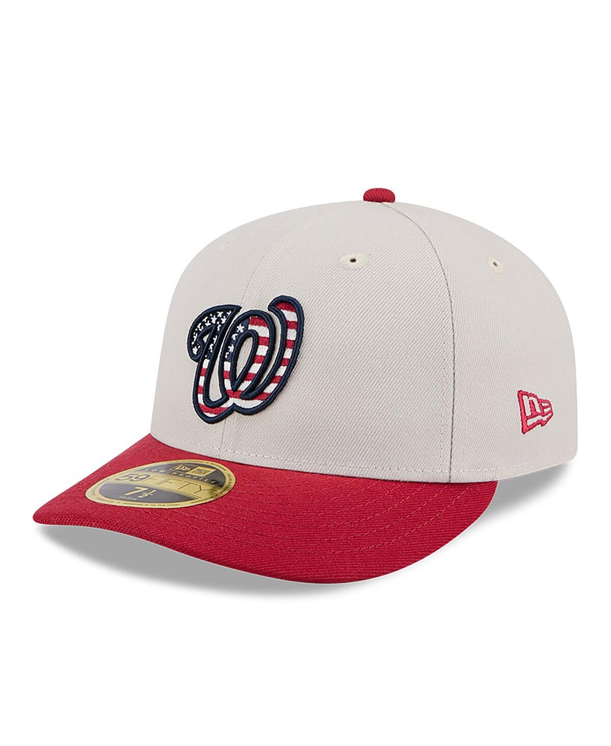 New Era Men's Red Washington Nationals 2024 Fourth of July Low Profile 59FIFTY Fitted Hat