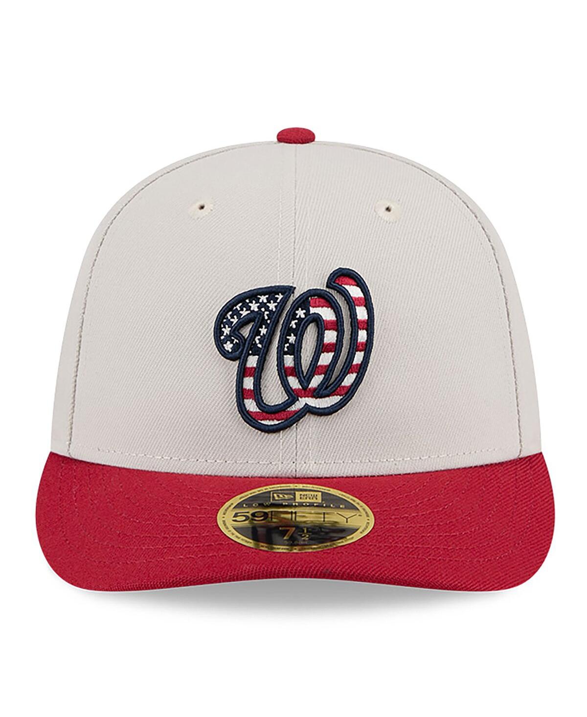 New Era Men's Red Washington Nationals 2024 Fourth of July Low Profile 59FIFTY Fitted Hat