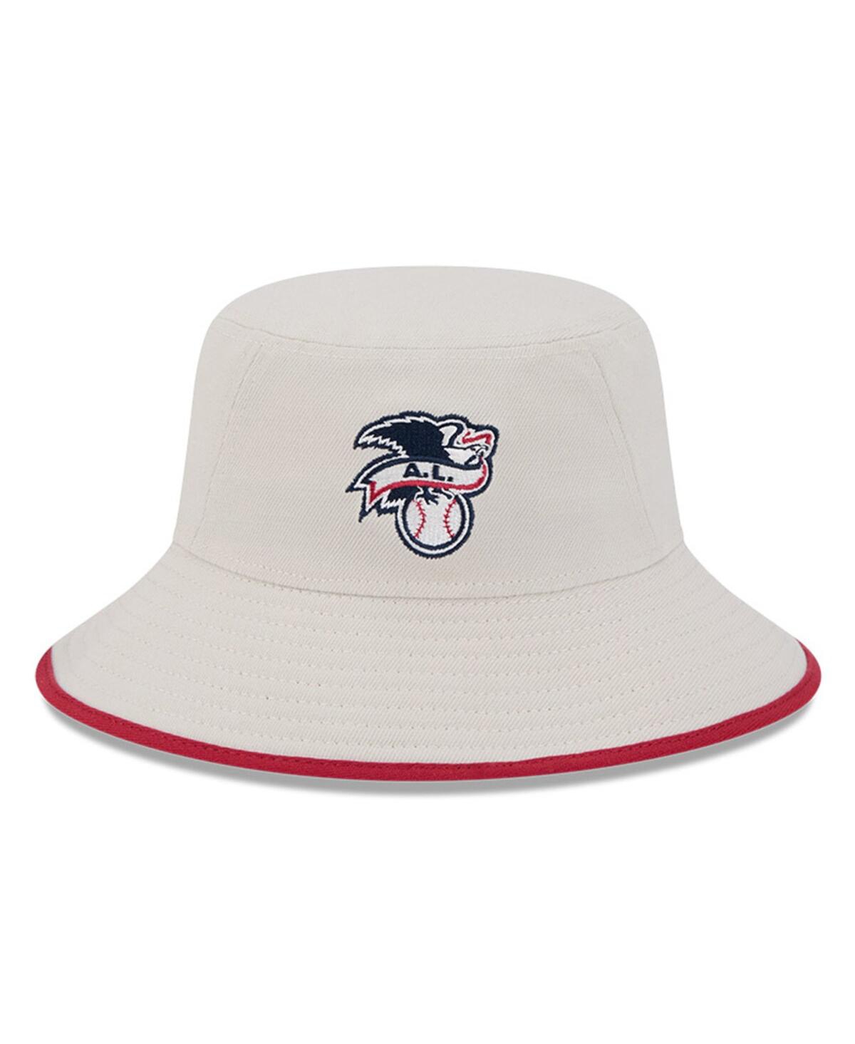 NEW ERA MEN'S KHAKI LOS ANGELES ANGELS 2024 FOURTH OF JULY BUCKET HAT 