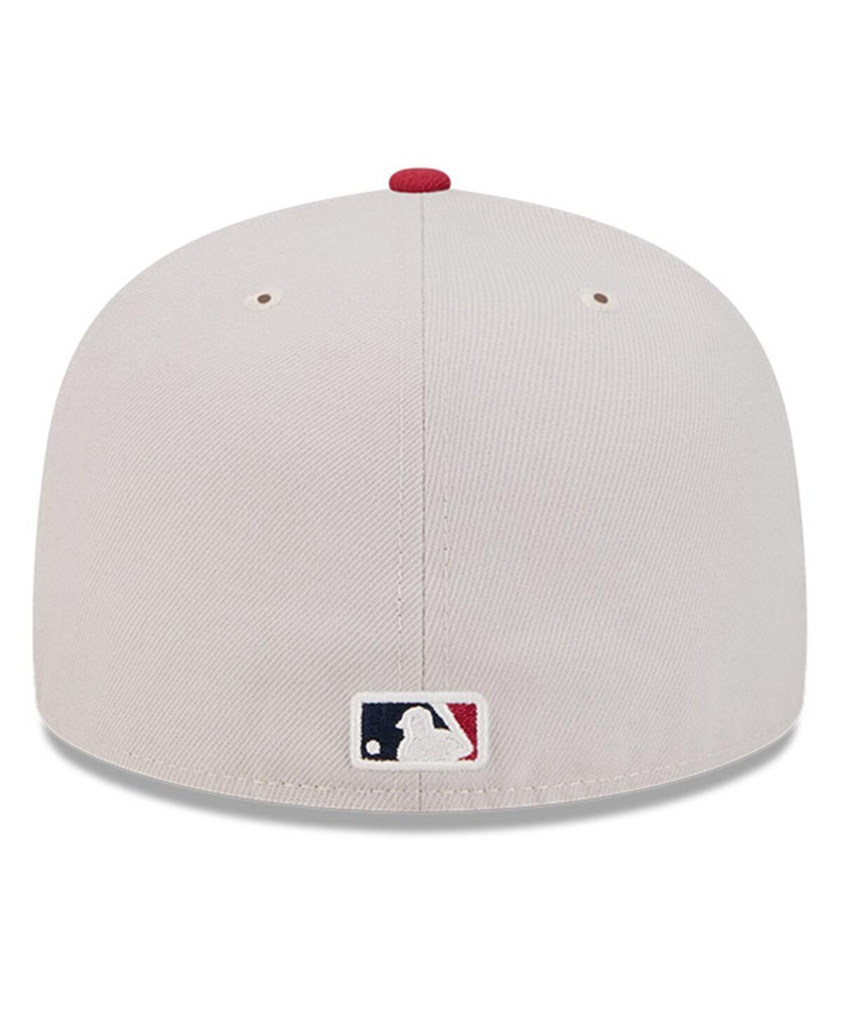 New Era Men's Red Washington Nationals 2024 Fourth Of July 59fifty Fitted Hat In Khaki