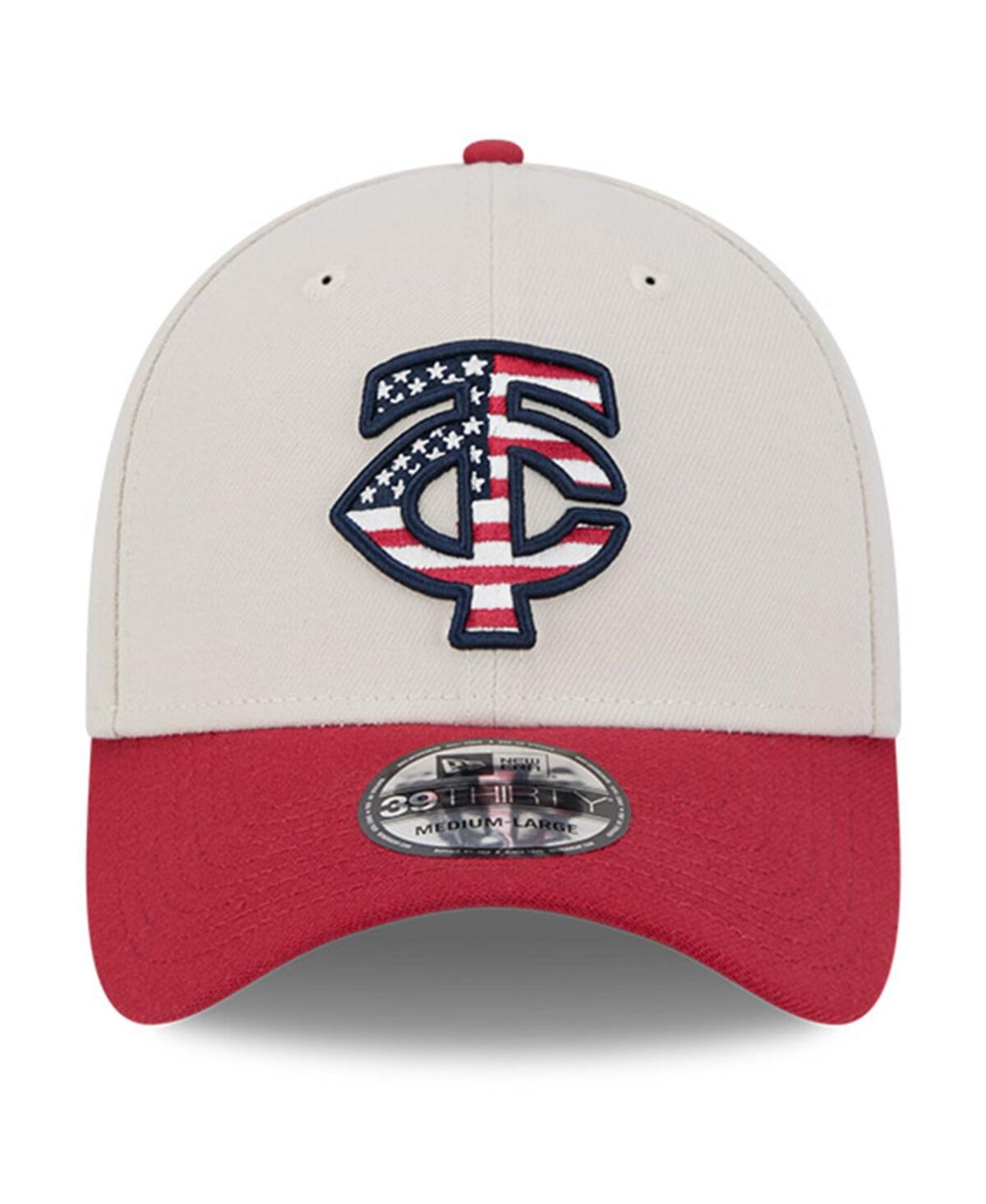 NEW ERA MEN'S RED MINNESOTA TWINS 2024 FOURTH OF JULY 39THIRTY FLEX HAT 