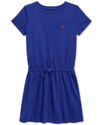 polo ralph lauren women's cotton jersey tee dress Toddler & Little Girls This striped cotton T