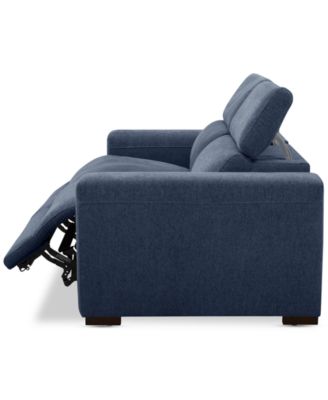 Nevio 2-Pc. Fabric Power Headrest Sectional with 2 Power Motion Chairs