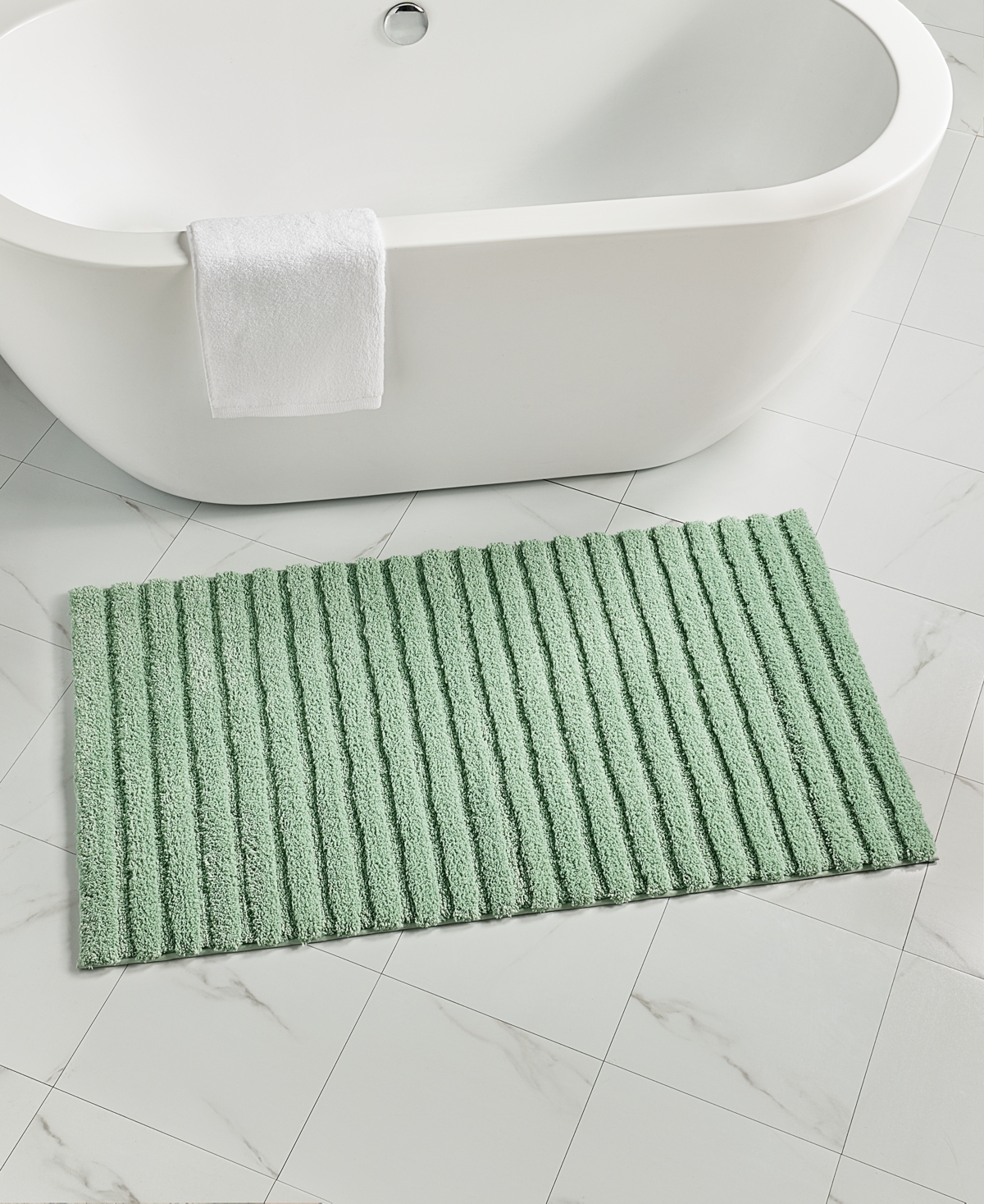 Charter Club Signature Bath Rug, 25.5" X 44", Exclusively At Macy's In Moss