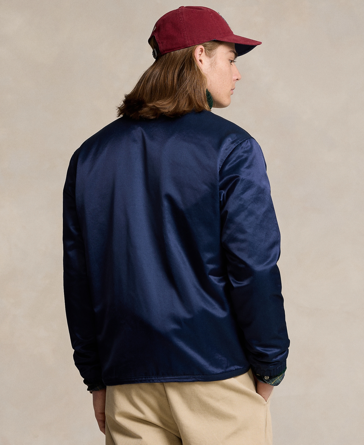 Polo Ralph Lauren Men s P wing Sateen Coach s Jacket In Newport Navy ModeSens
