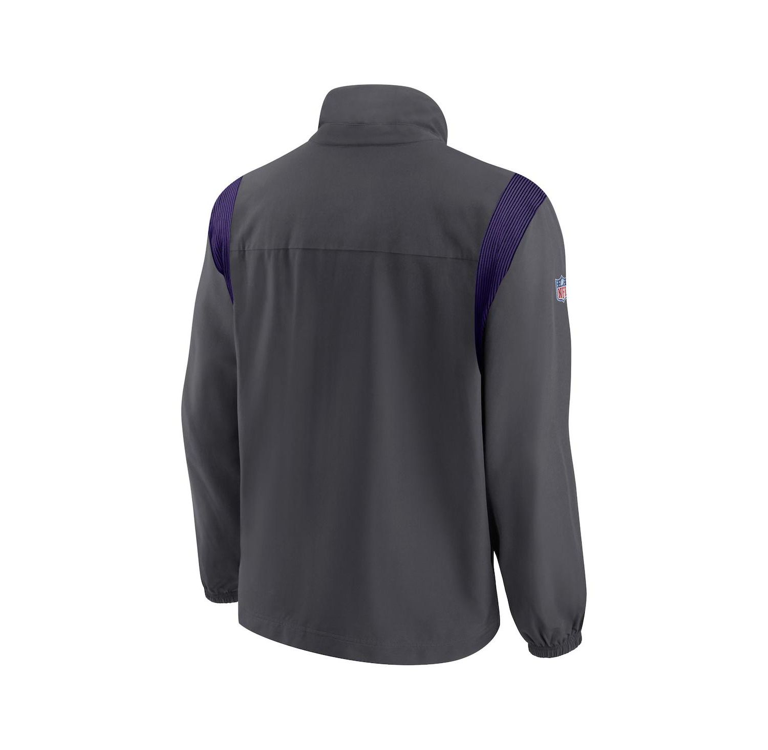 Men's Anthracite Minnesota Vikings Sideline Woven Logo Full-Zip Jacket