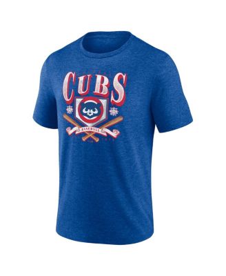 Men's Heather Royal Chicago Cubs Home Team Tri-Blend T-Shirt