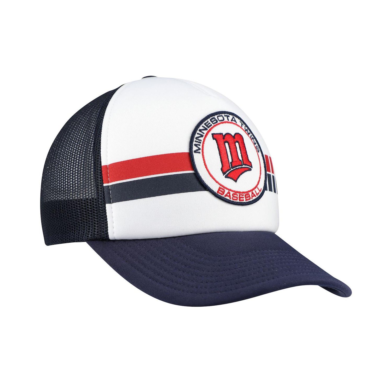 Men's White/Navy Minnesota Twins Cooperstown Collection Pack Express Trucker Adjustable Hat