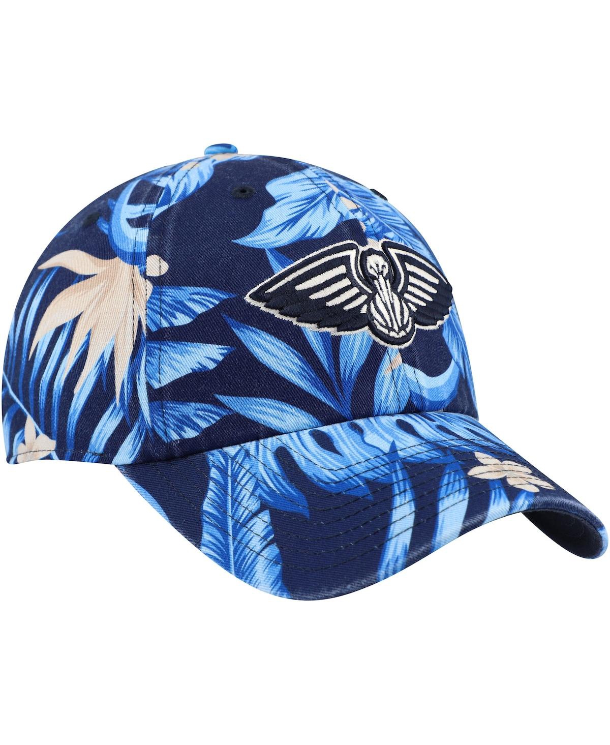 47 Brand Men's Navy New Orleans Pelicans Tropicalia Floral Clean Up Adjustable Hat In Navy