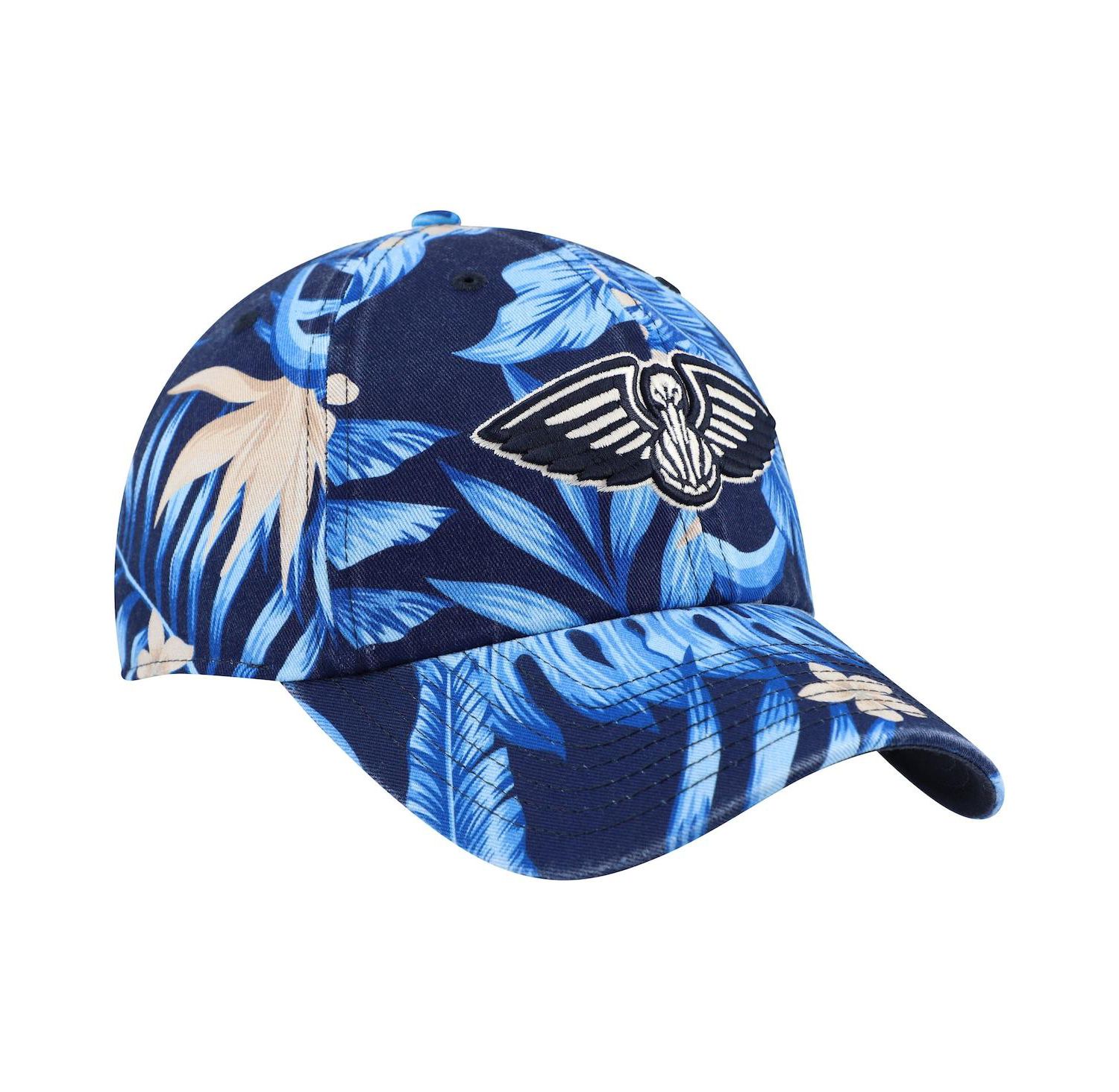 Men's Navy New Orleans Pelicans Tropicalia Floral Clean Up Adjustable Hat