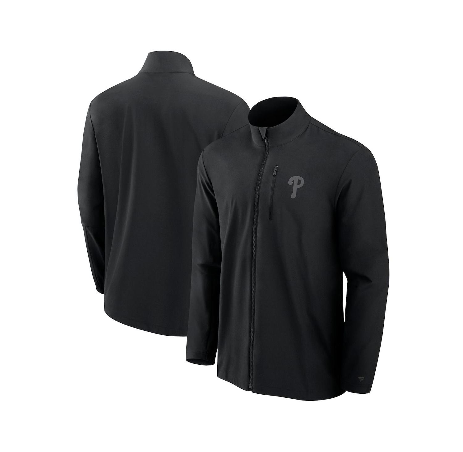 Men's Black Philadelphia Phillies Front Office Woven Full-Zip Jacket