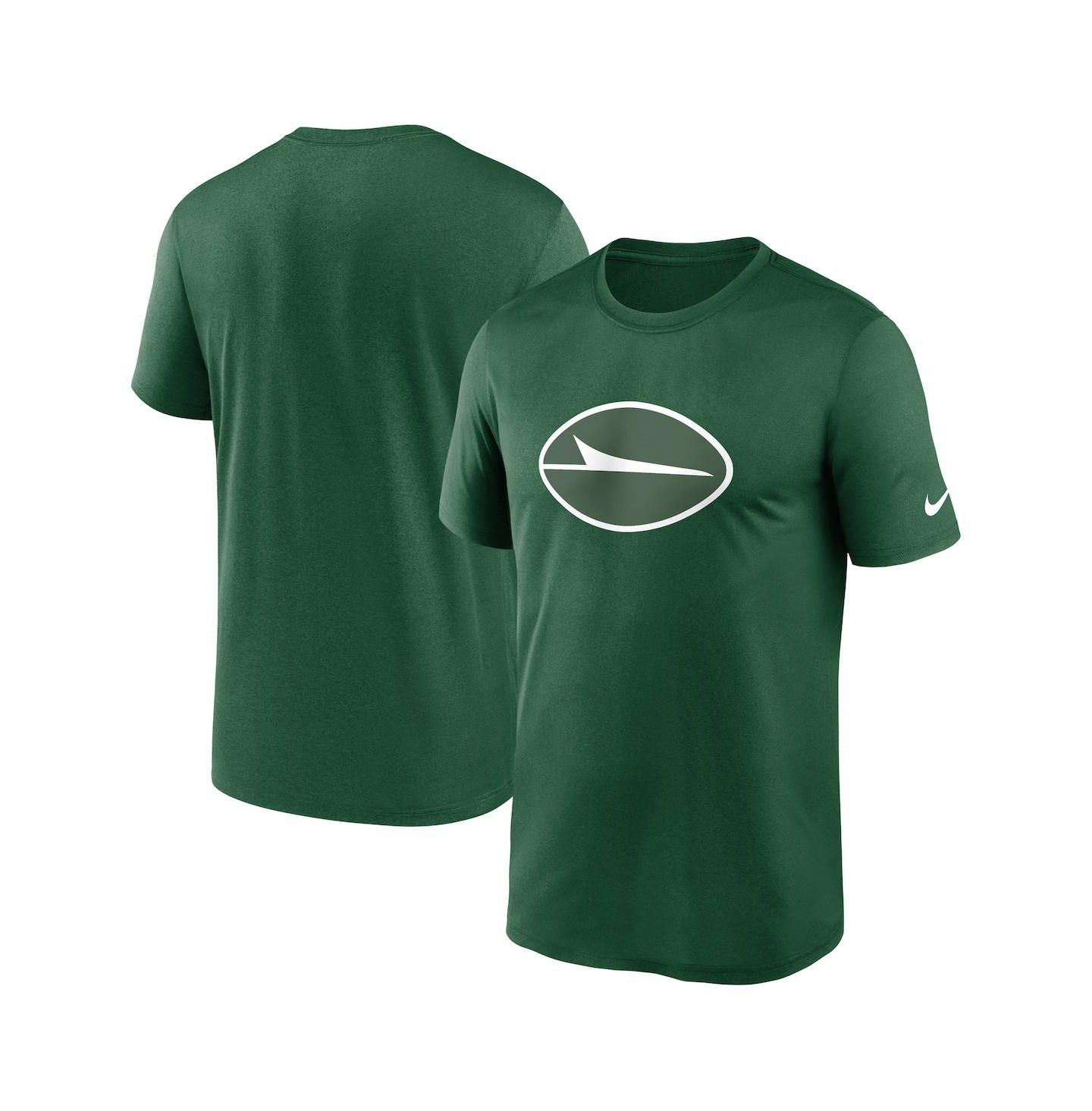 Мужская футболка Nike Green New York Jets Legend Logo Performance — фото 1