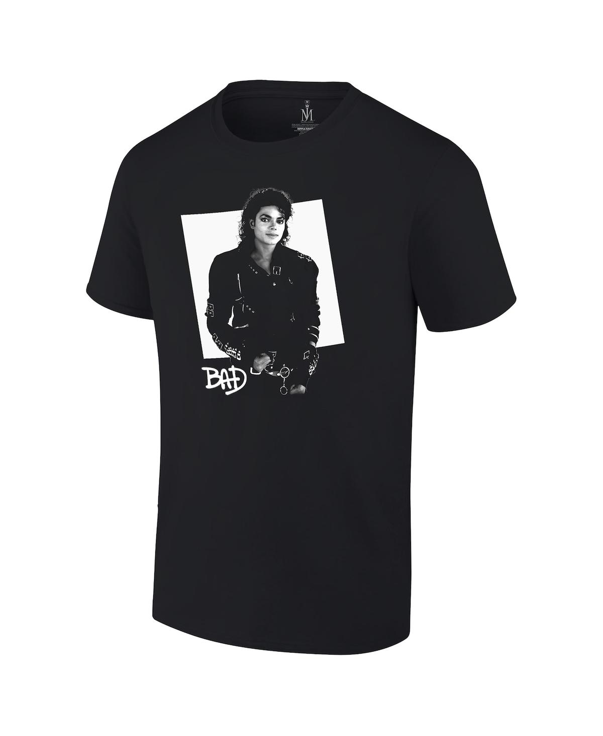 Shop Ripple Junction Men's Black Michael Jackson Bad Brick Wall T-shirt In Black White